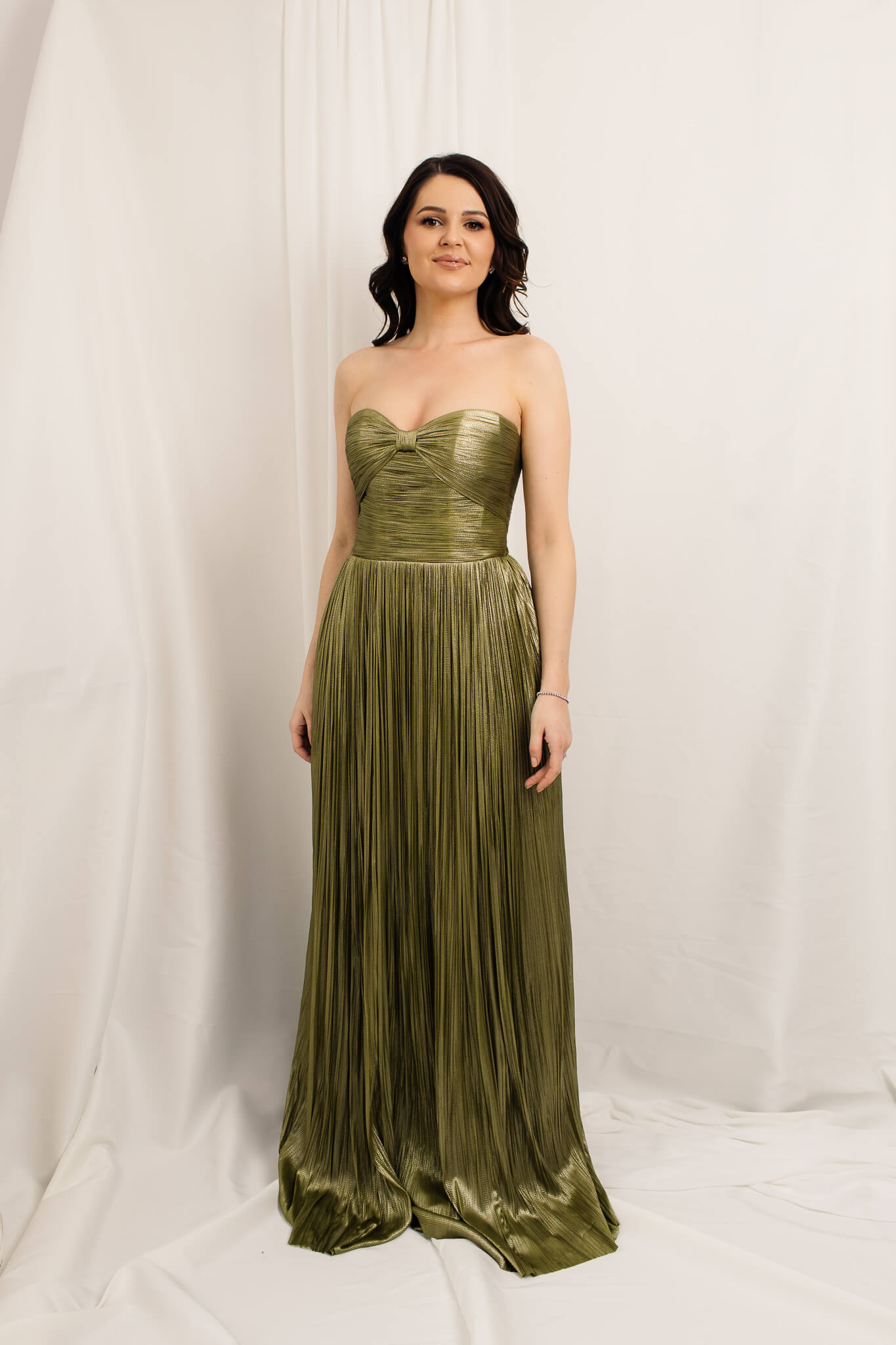 Rochie de seara Verde Olive - Marina Niscoveanu1